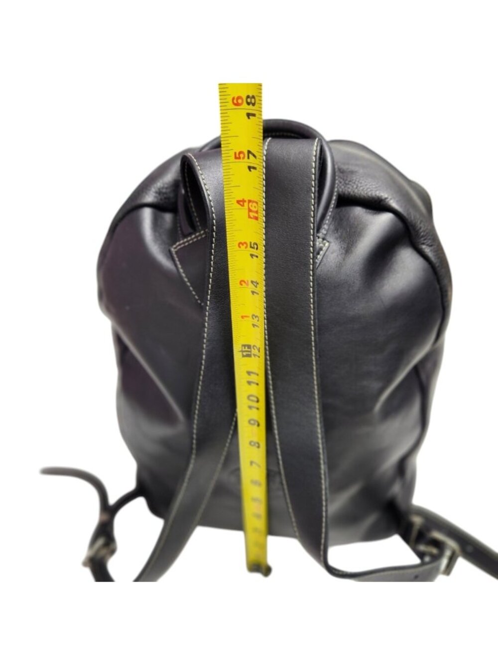 Men's Roots Pebbled Leather Backpack - Picture 8 of 15